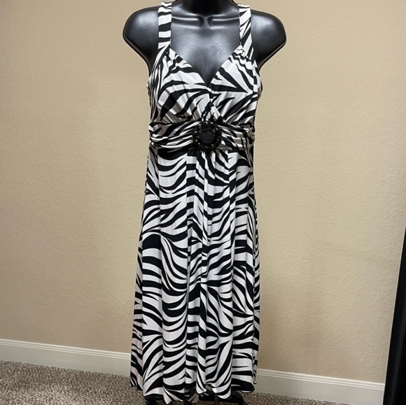Zebra Print Tank Dress - Picture 1 of 12